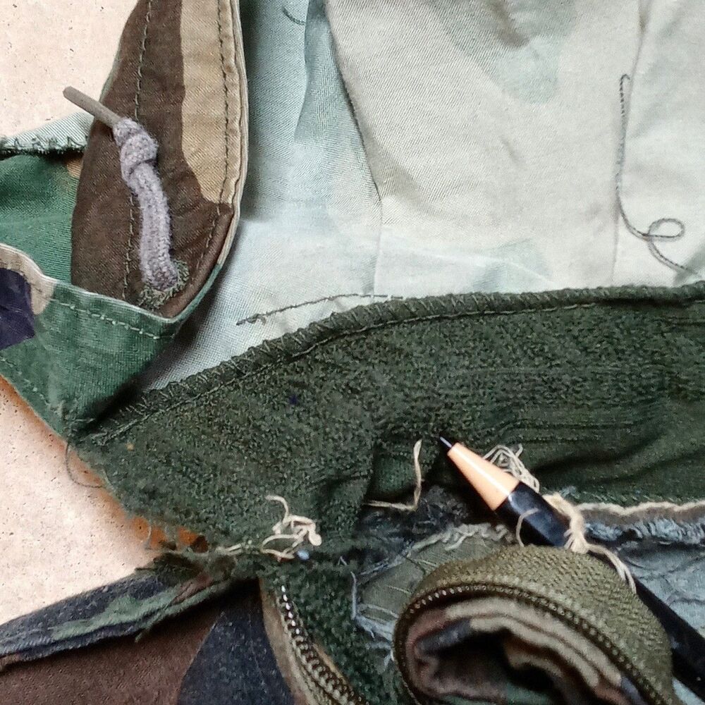 Vintage US Military M65 Field Jacket Woodland Camo Cold Weather Coat XS Long - Picture 4 of 13